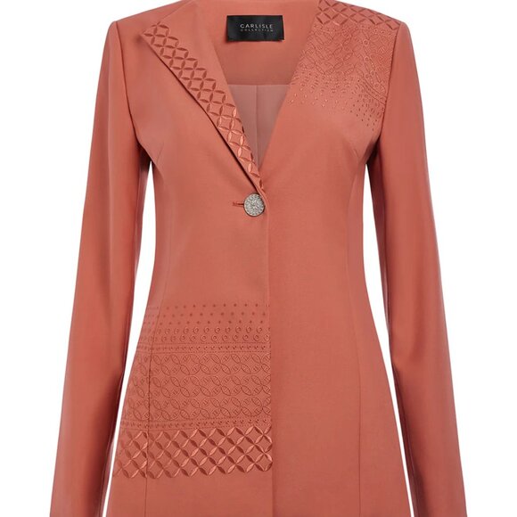 NEW CARLISLE COLLECTION Women's Asymmetrical Patio Jacket in Aragon Pink Size 2 - Picture 5 of 7